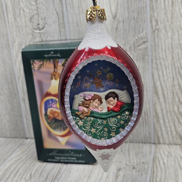 Hallmark Illuminations Sugarplum Dreams Light Up Christmas Ornament Decoration B - Picture 1 of 8